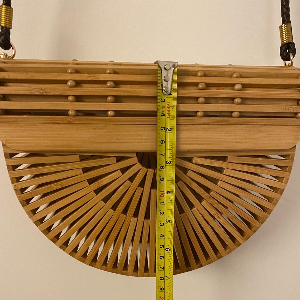 NWOT Bamboo Leather Strap Crossbody Handbag - Picture 8 of 11